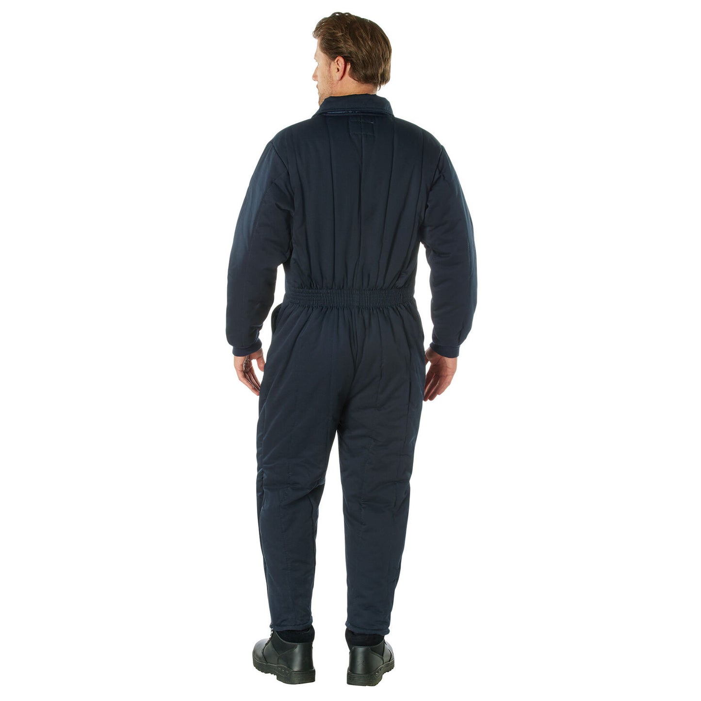 Navy Blue Insulated Twill Coveralls - Warm Poly Fiberfill Insulation