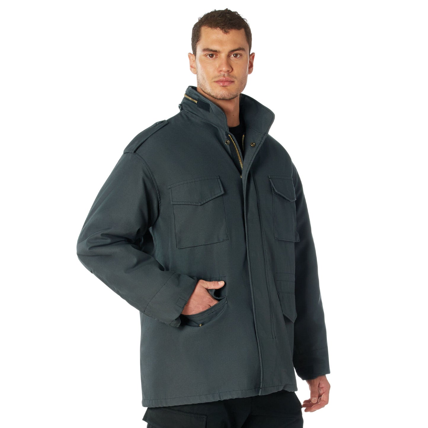 Gunmetal Grey M65 Field Jacket With Removable Liner Classic Style Coat