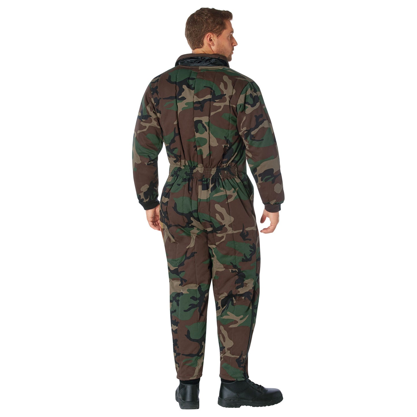 Woodland Camo Insulated Twill Coveralls - Warm Poly Fiberfill Insulation