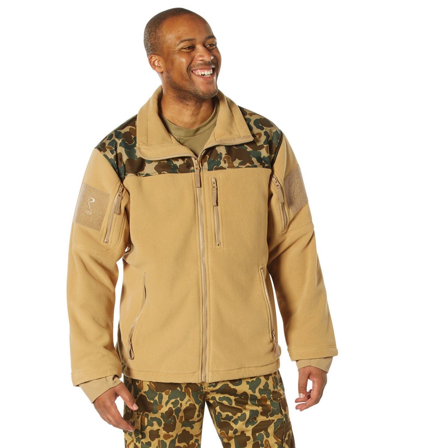 Rothco x Bear Archery Fred Bear Camo Spec Ops Tactical Fleece Jacket Winter Coat