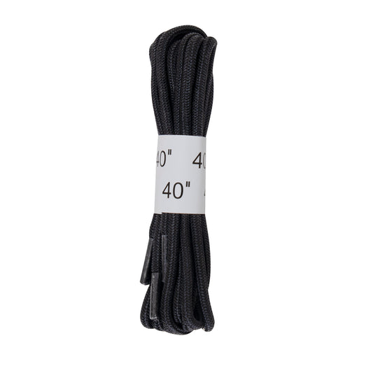 40" Long Black Nylon Low Quarter Dress Shoe Laces - Black Dress Shoelaces