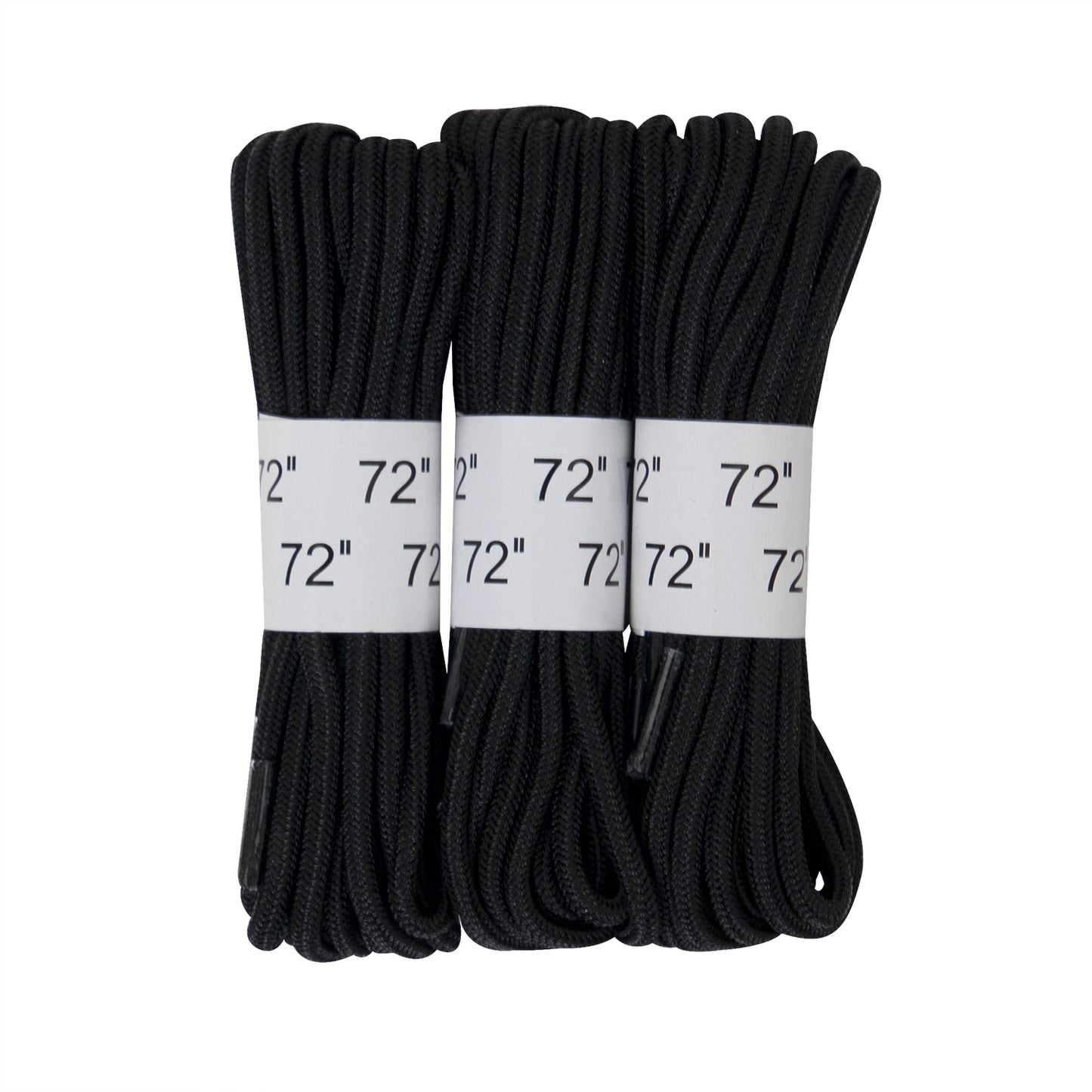 72" Black Shoe Laces or Desert Tan Shoelaces - Nylon & Great for Boots - 3 PAIRS