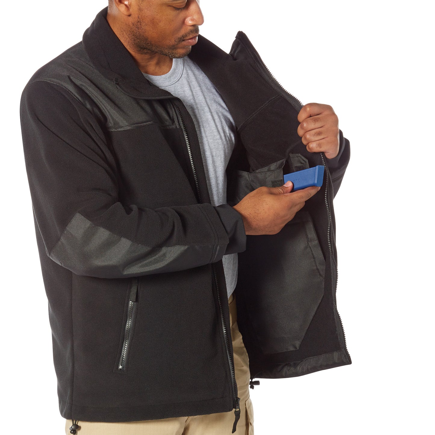 Concealed Carry Spec Ops Fleece Jacket Ambidextrous Polyester Tactical Coat