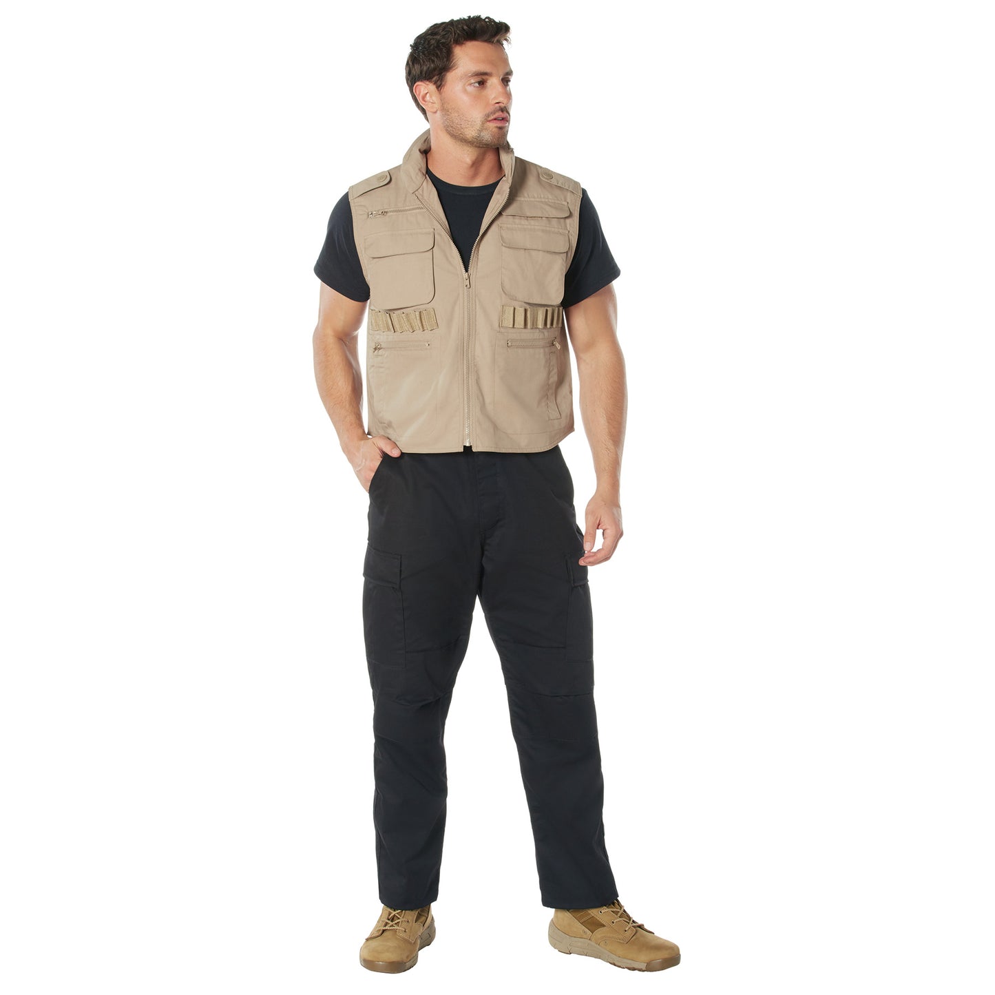 8 Pocket Tactical Ranger Vest W/Hood