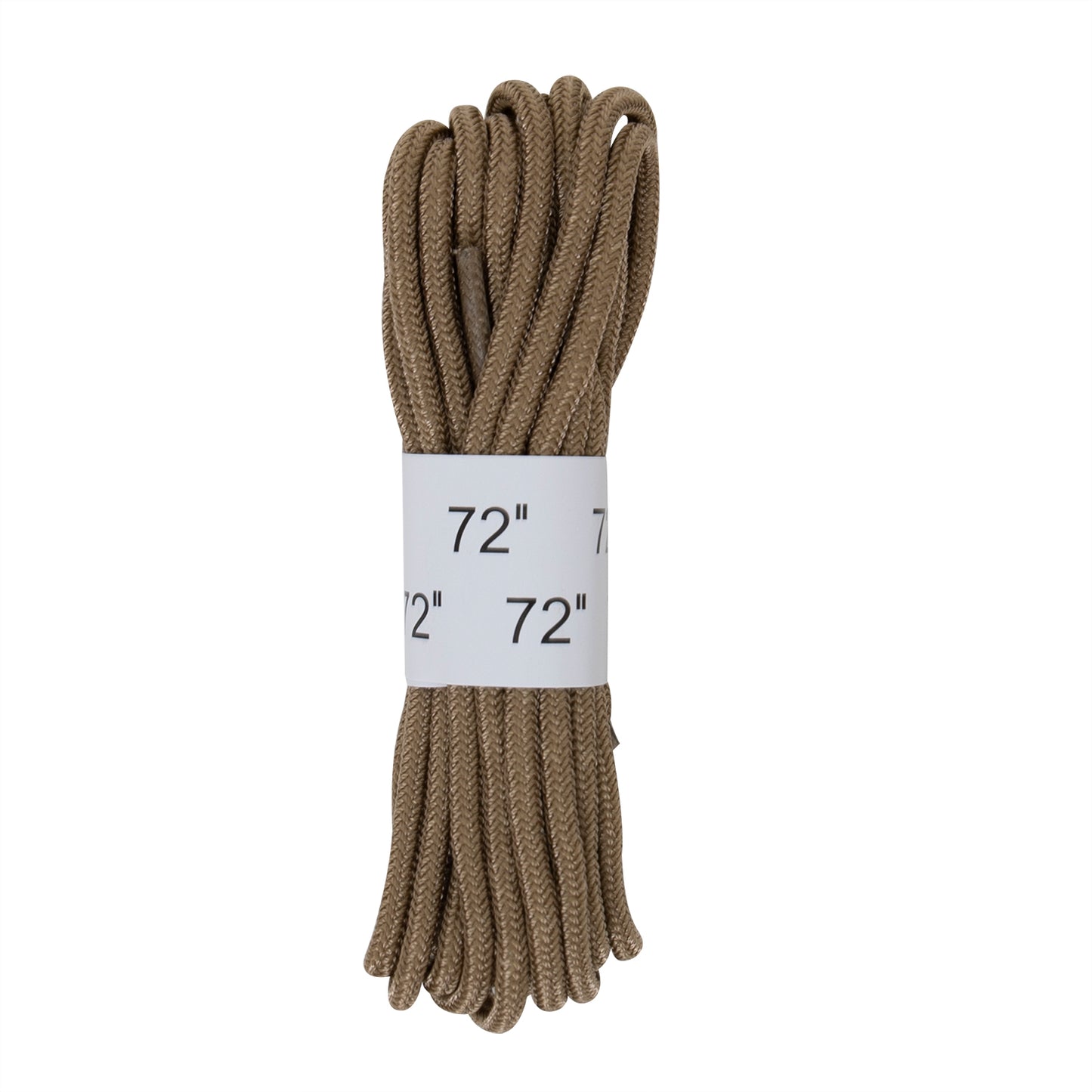 72" Long Workboot Shoe Laces - Nylon-Desert Tan, Black, Tan Boot Lace - 1 Pair