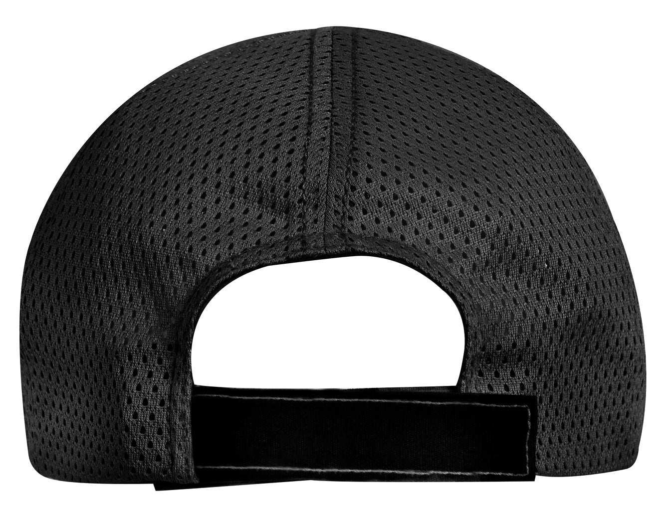 Black Mid-Low Profile Mesh Back Baseball Hat - Rothco Thin Red Line Mesh Cap