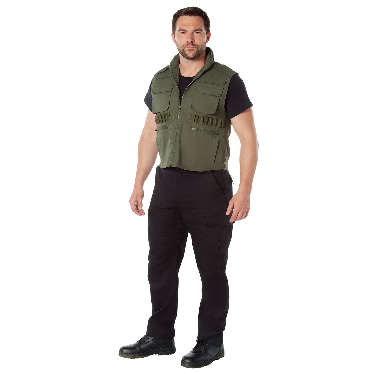 8 Pocket Tactical Ranger Vest W/Hood