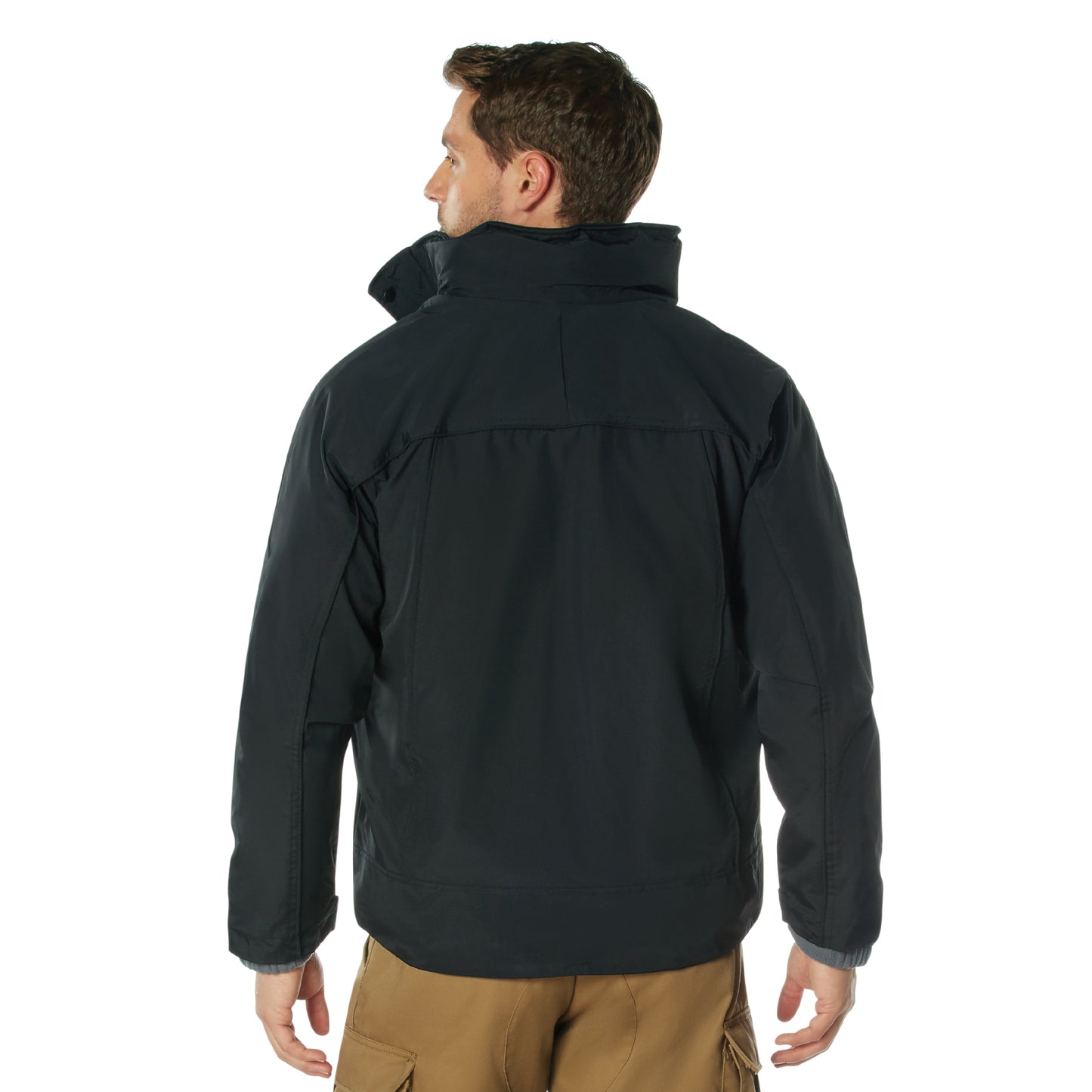 Black All Weather 3-In-1 Waterproof Jacket w/ Detachable Fleece Liner