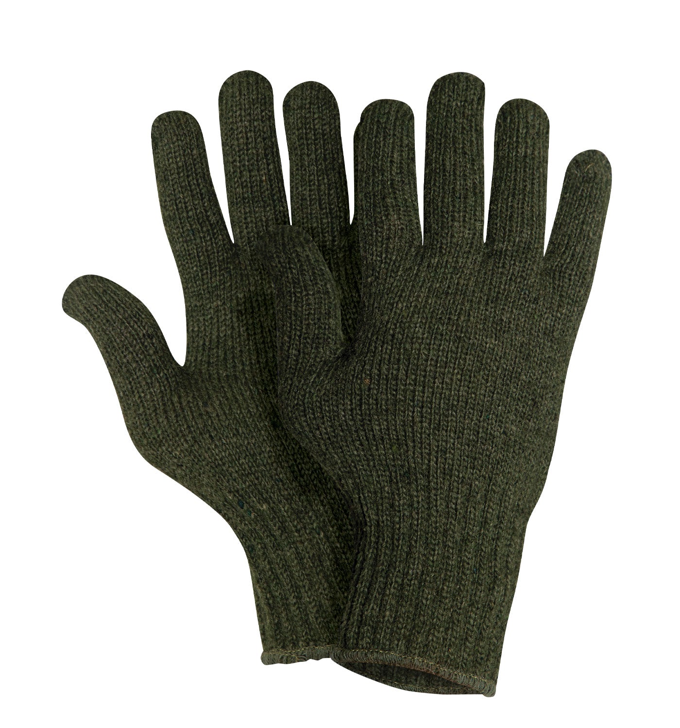 Olive Drab Wool Blend Glove Liner US Made - Winter Weather Blank Gloves