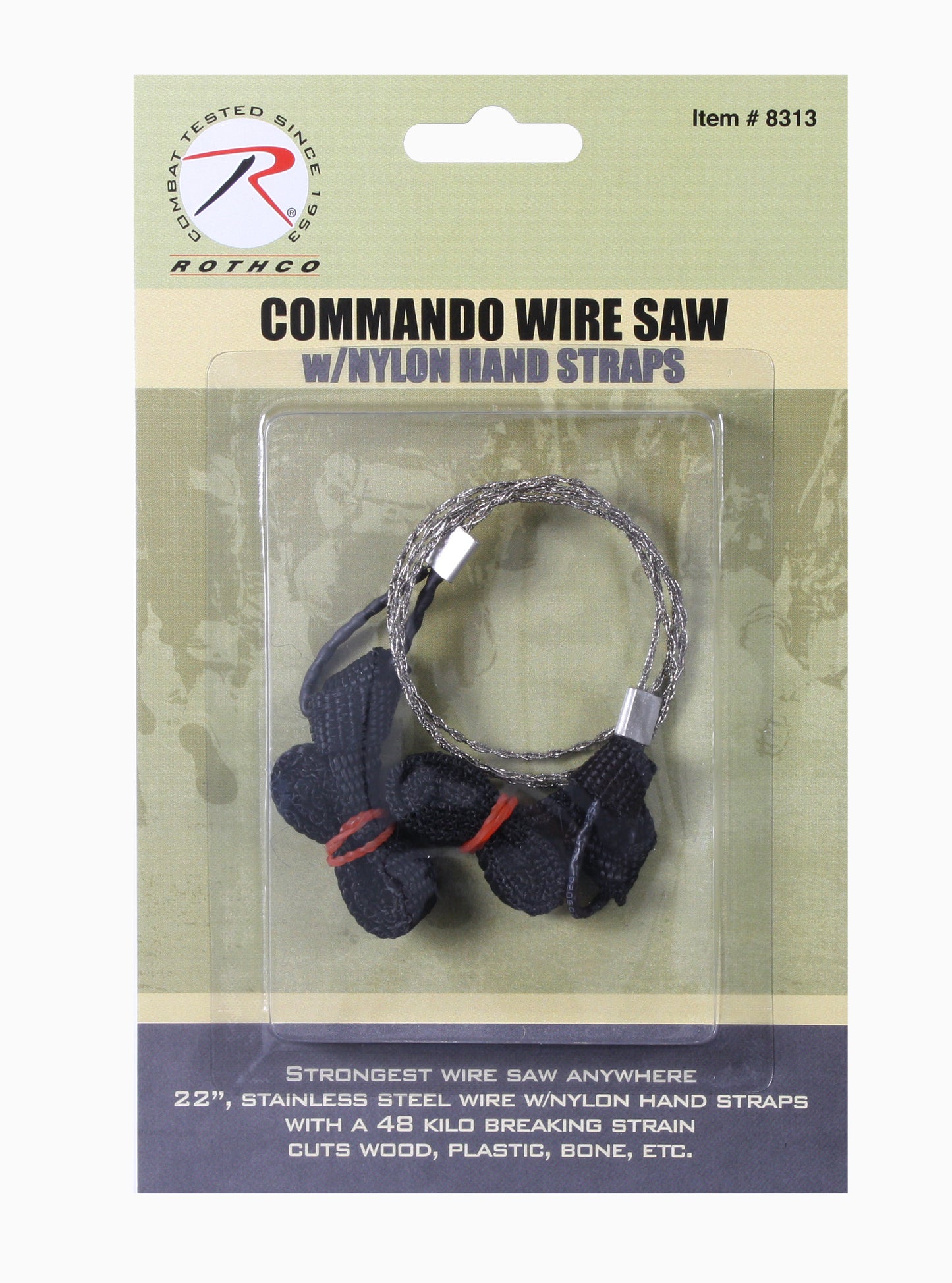 Commando Wire Saw W/ Nylon Hand Straps - Camping Hiking Survival Tactical