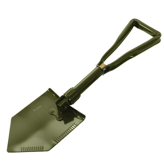 Olive Drab Tri-Fold Heavy Duty Folding Shovel For Camping & Hiking