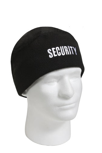 Black Polar Fleece Security Watch Cap Law Enforcement & Public Safety Winter Hat