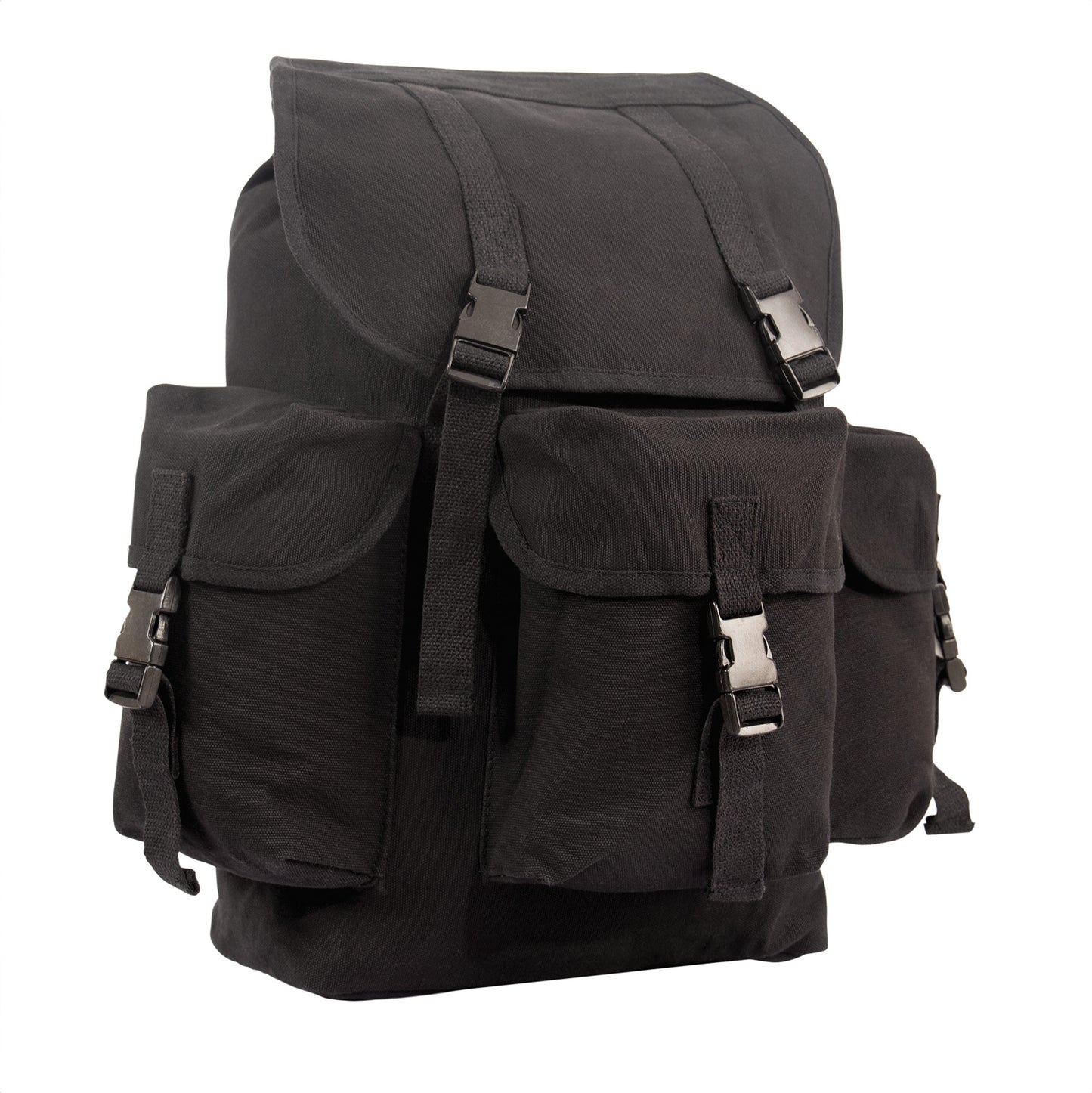 Black Canvas Outfitter Backpack Rucksack - Hiking Camping School Bookbag