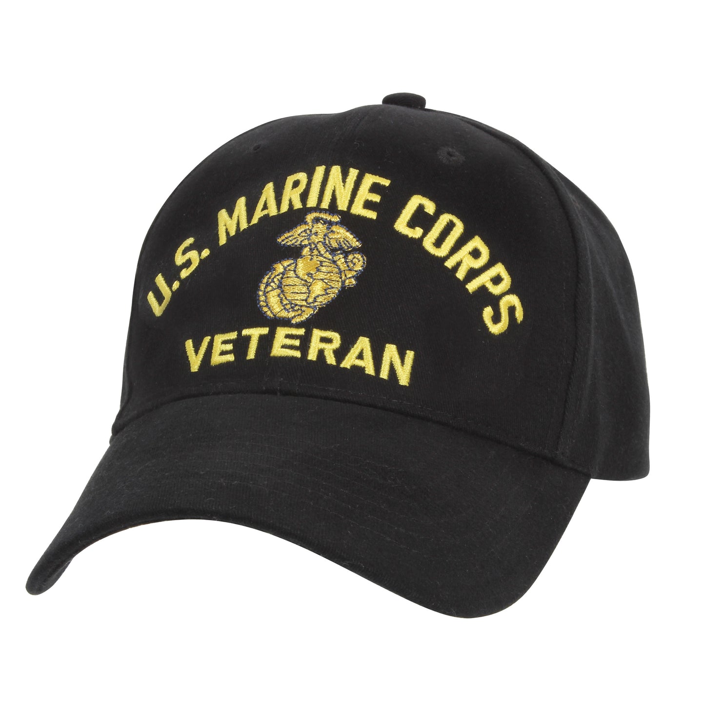 Black U.S. Marine Corps Veteran Cap - Low Profile Baseball Hat