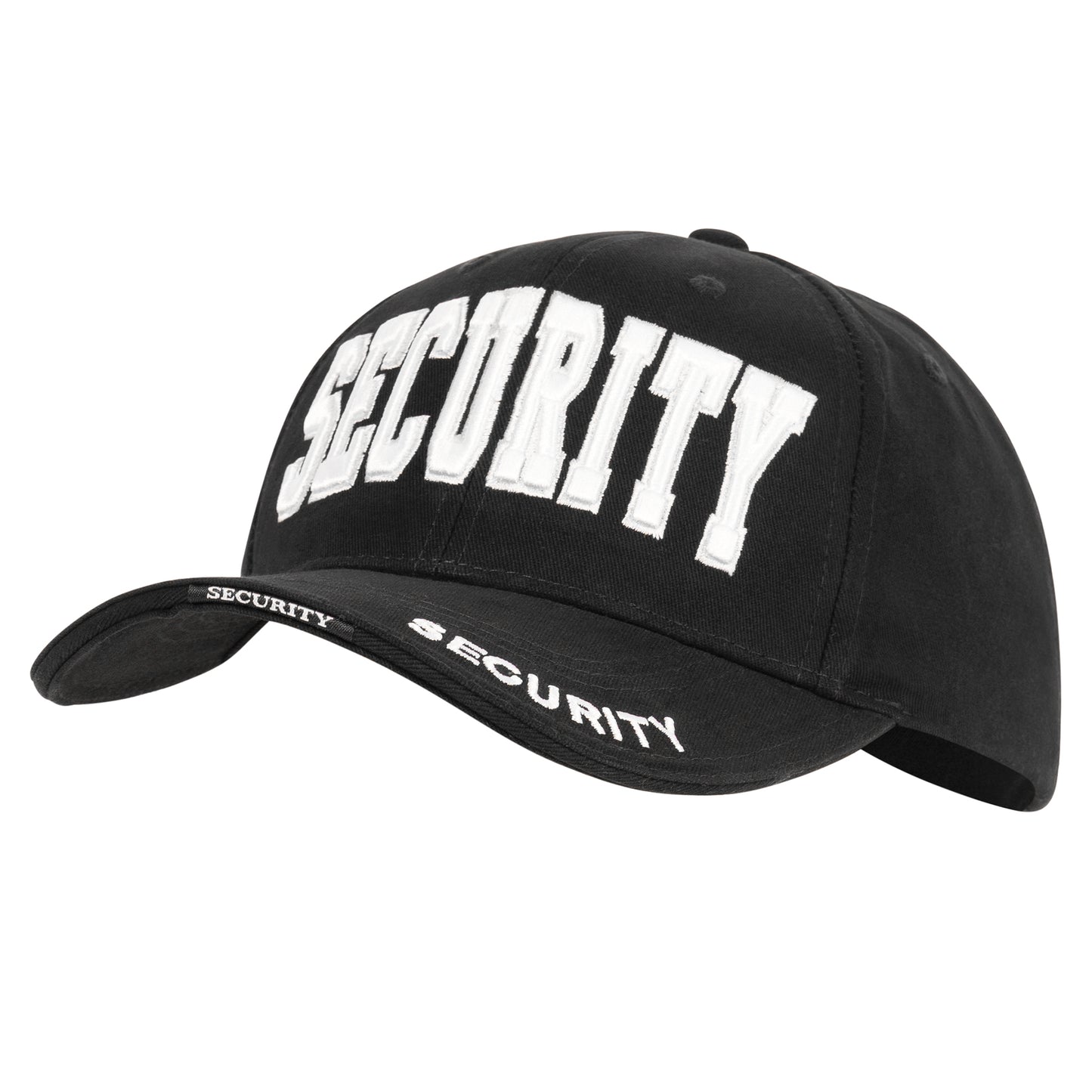 Black "Security" Hat - Deluxe Low Profile Baseball Cap