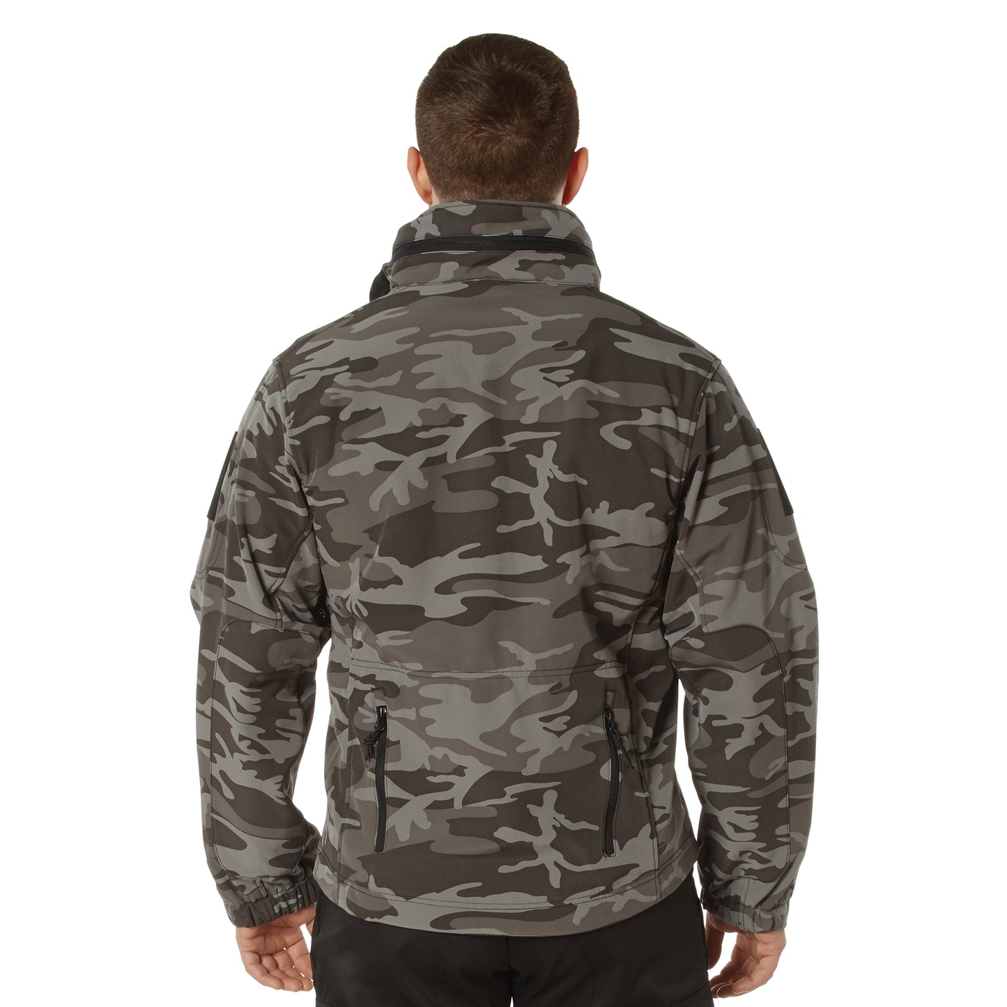 Men's Black Camo Special Ops Tactical Soft Shell Jacket by Rothco