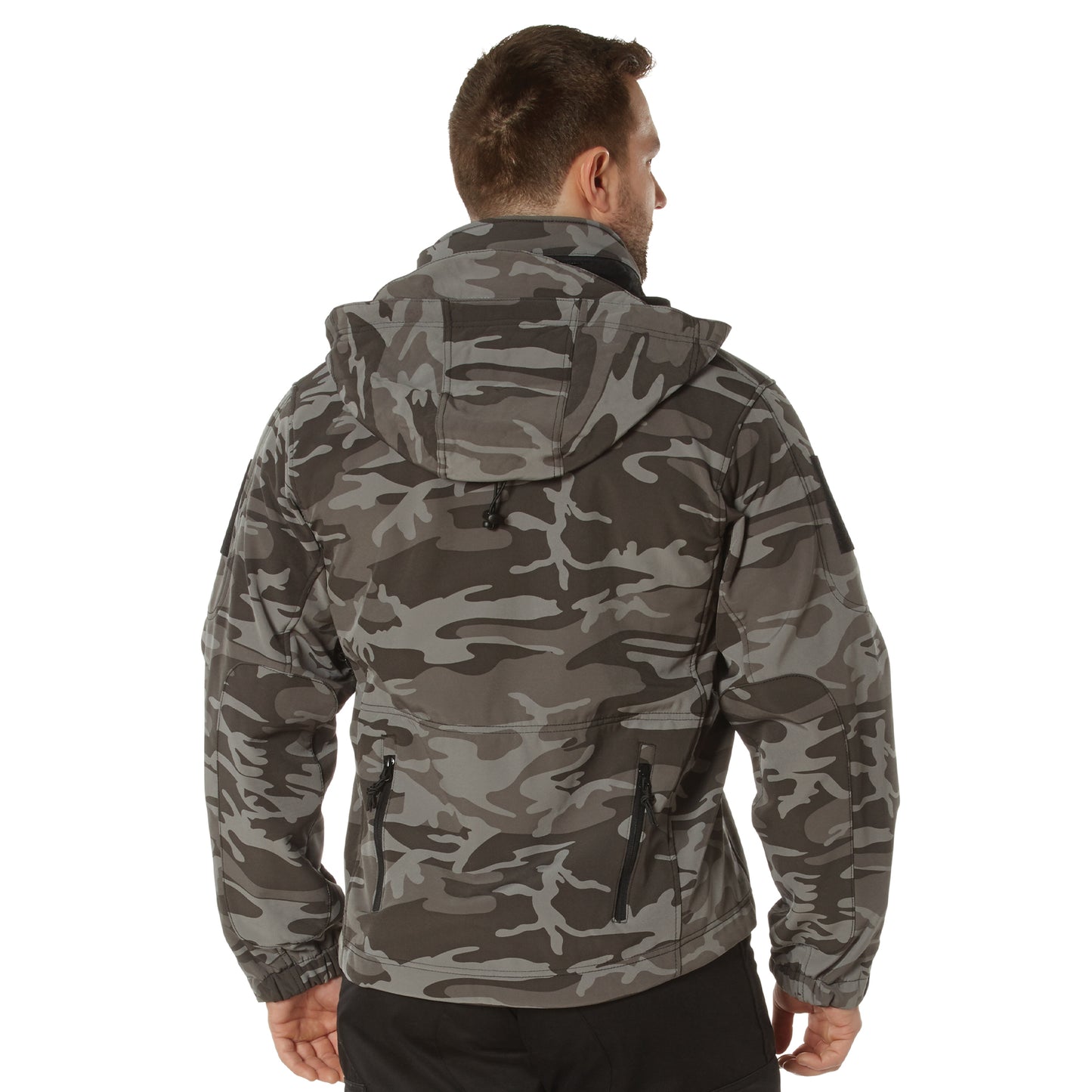 Men's Black Camo Special Ops Tactical Soft Shell Jacket by Rothco