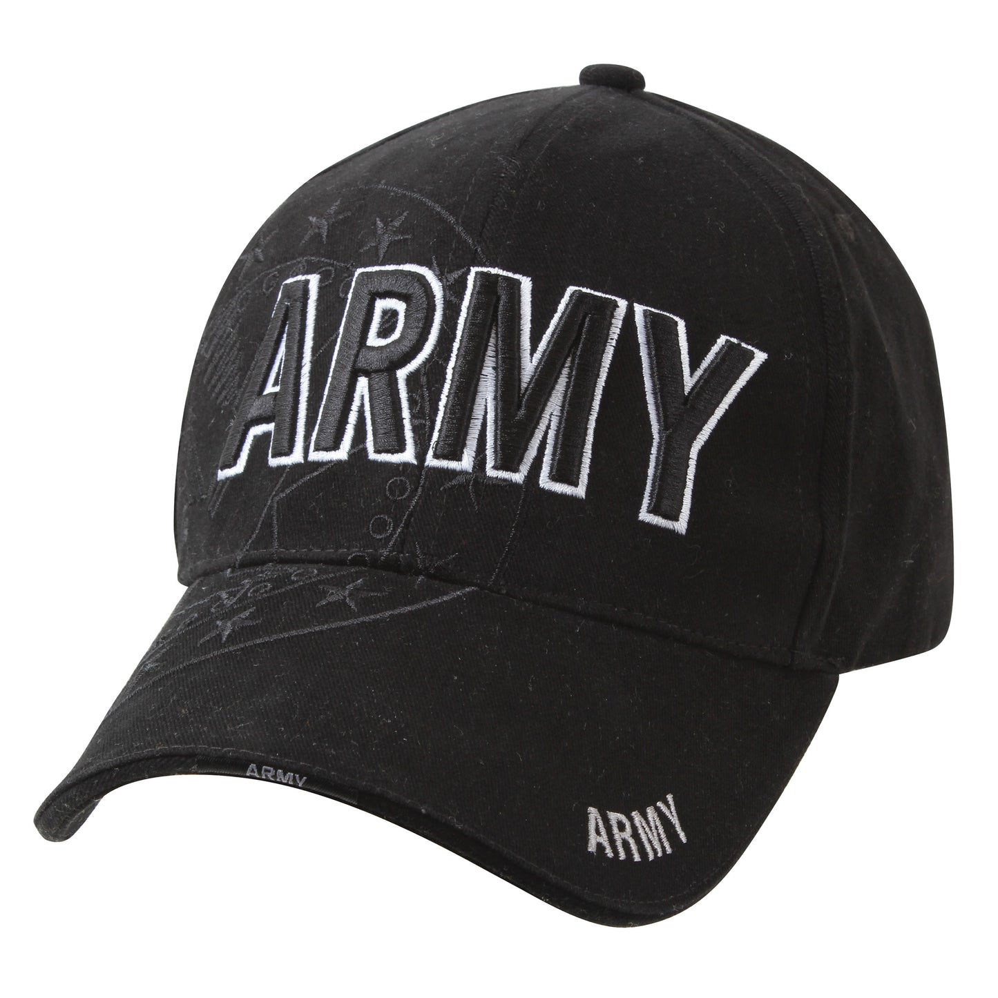 Black United States Army Hat Deluxe Low Profile US Army Shadow Baseball Caps