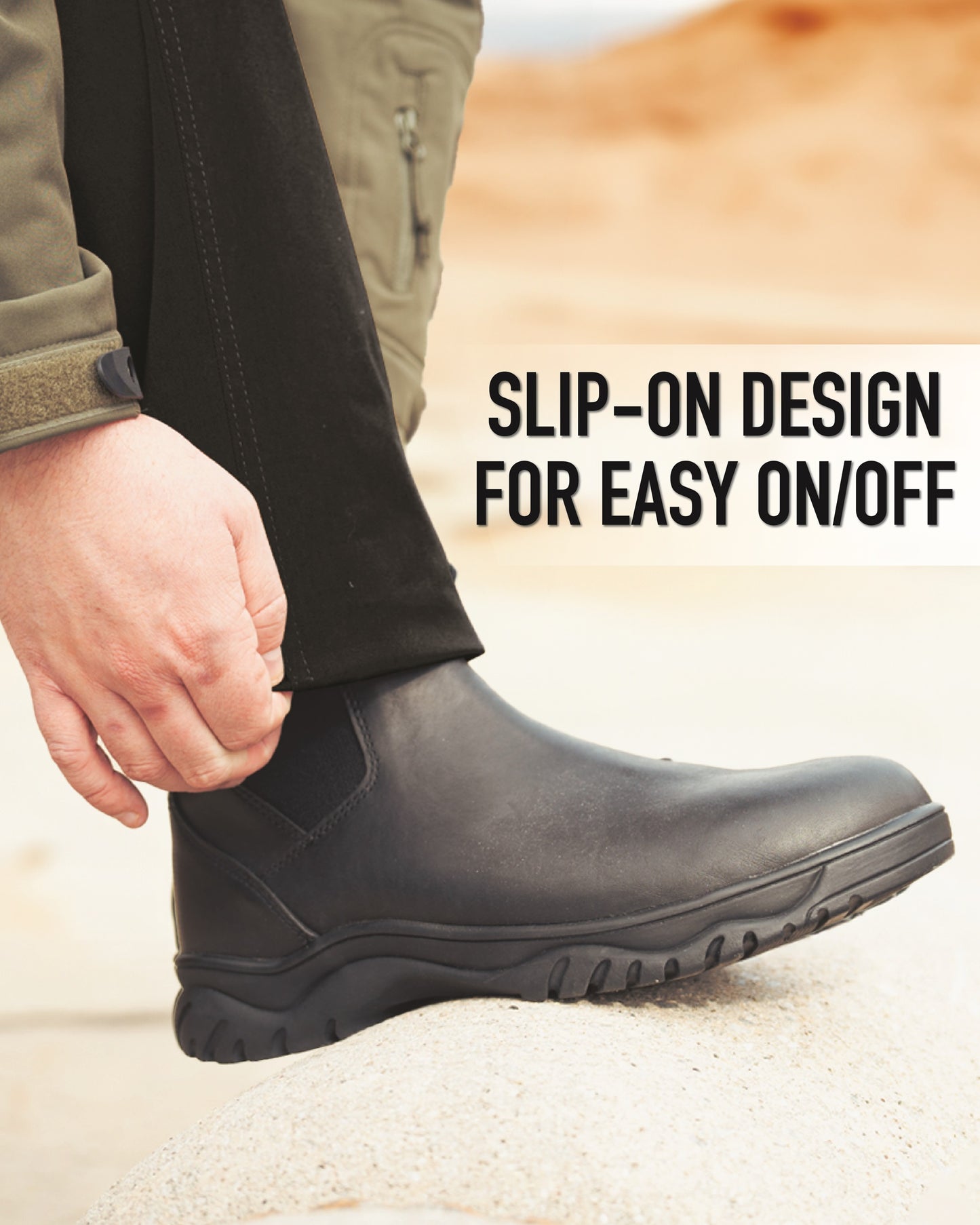 6 Inch Forced Entry Chelsea Work Boot - Slip-On Design Boots With Composite Toe