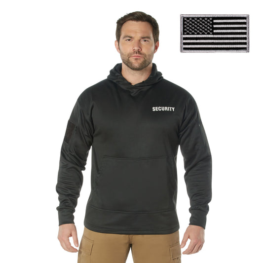 Black SECURITY Concealed Carry Hoodie Sweatshirt & USA Flag Patch Sweat Shirt