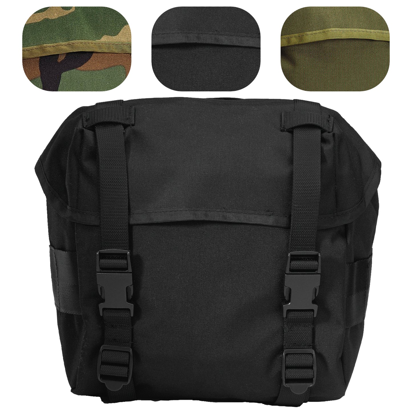 Butt Packs - G.I. Type Enhanced Nylon Butt Packs - OD, Black,Camo Nylon Buttpack