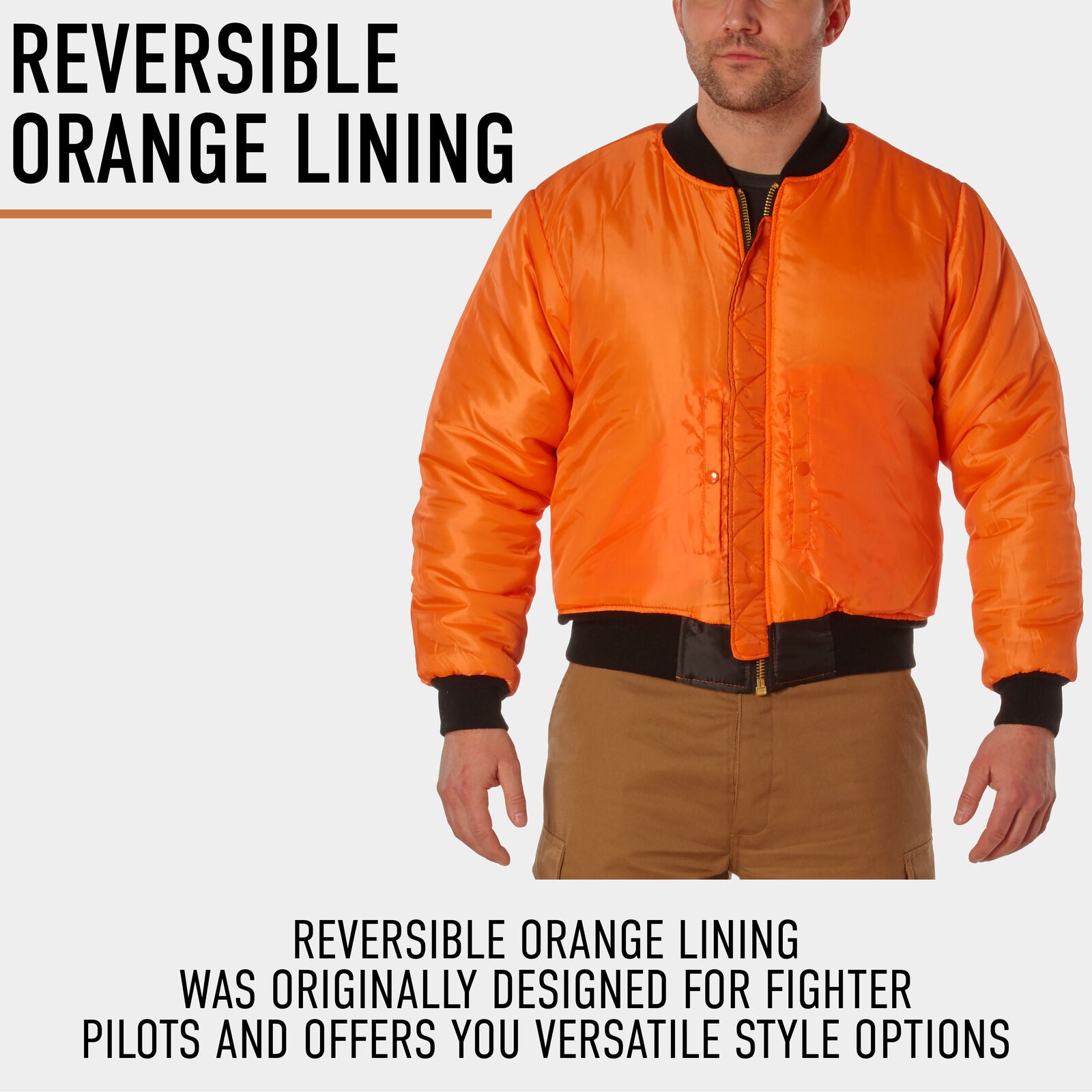 Bomber jacket sale orange lining