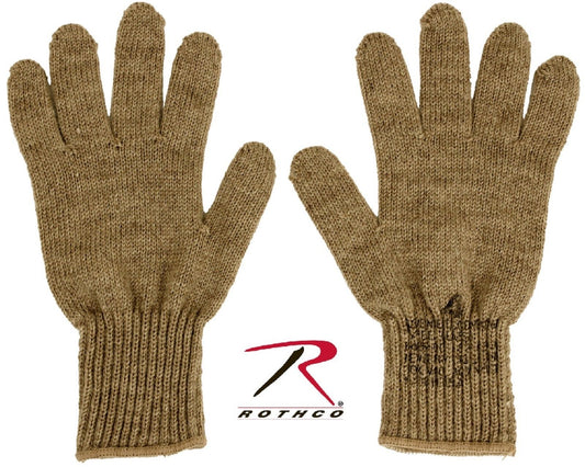 Rothco Coyote Brown Glove Liners - Wool & Nylon Winter Gloves Liner