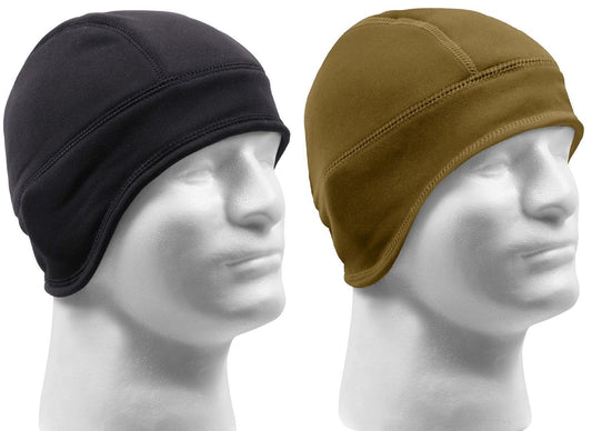 Rothco Arctic Fleece Tactical Cap - Helmet Liner - Black or Brown Winter Ski Hat