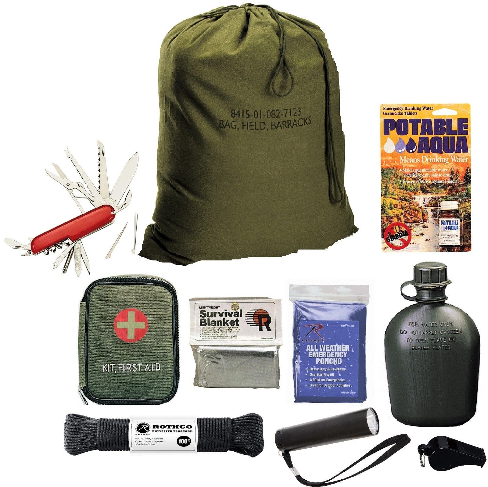 Apocalypse Gear - Bug Out Supplies With 1st Aid Kit Best Backpack Survival  Kit