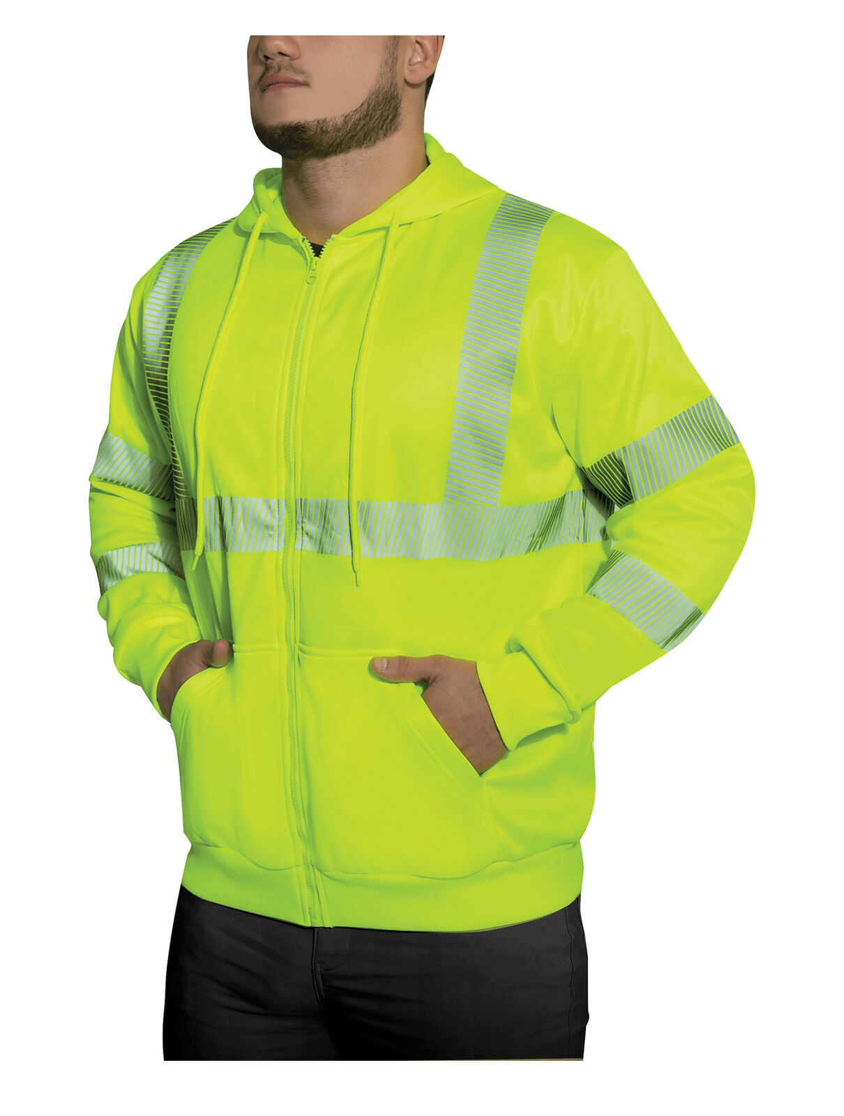 Safety green hotsell zip up hoodie