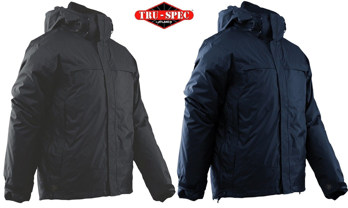 Tru-Spec 3-In-1 Waterproof Jacket - Mens Black or Navy Blue Nylon Tact ...