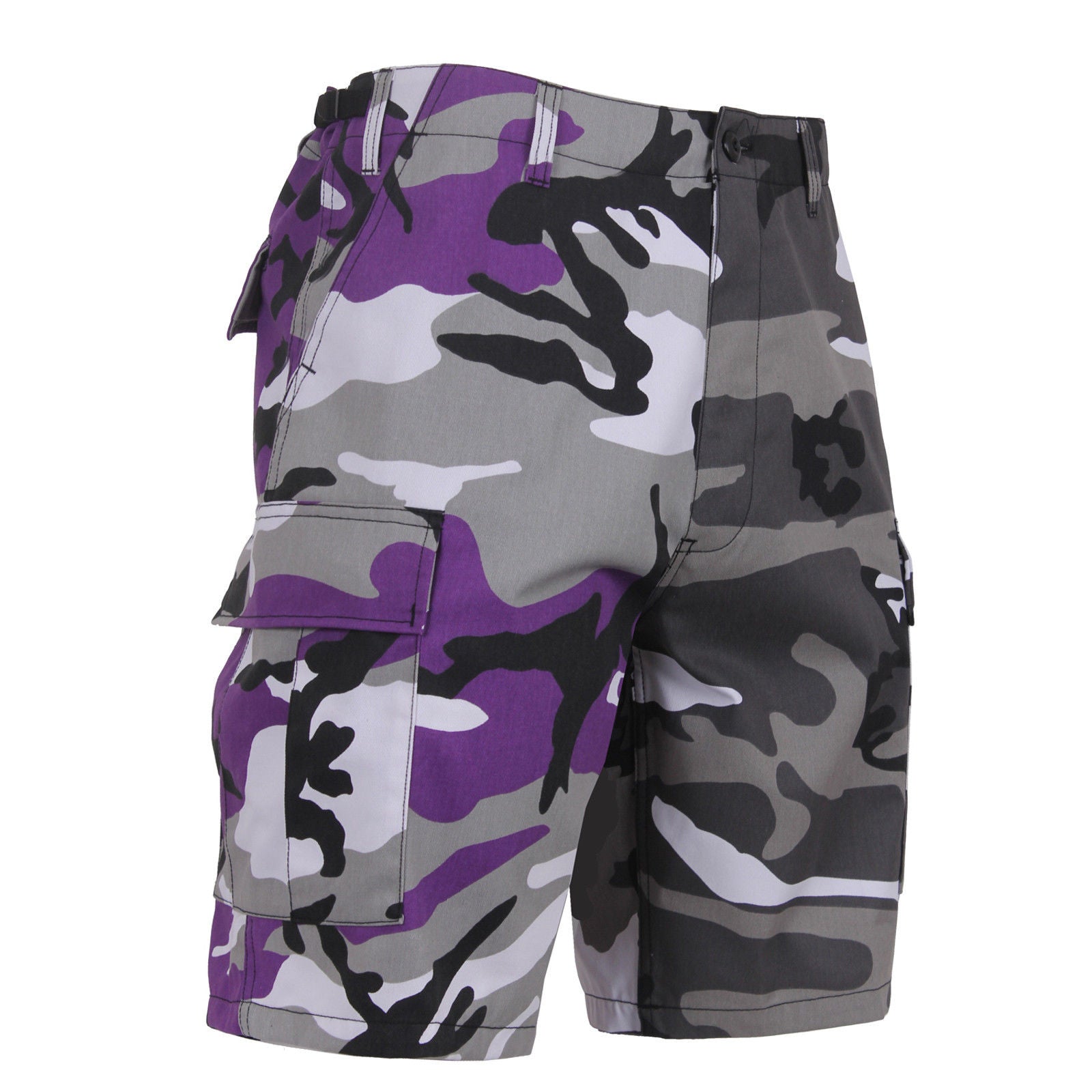 Purple Camo Men's Boxer Briefs, Purple Camouflage Army Military Underwear  For Men (US Size: XS-3XL)