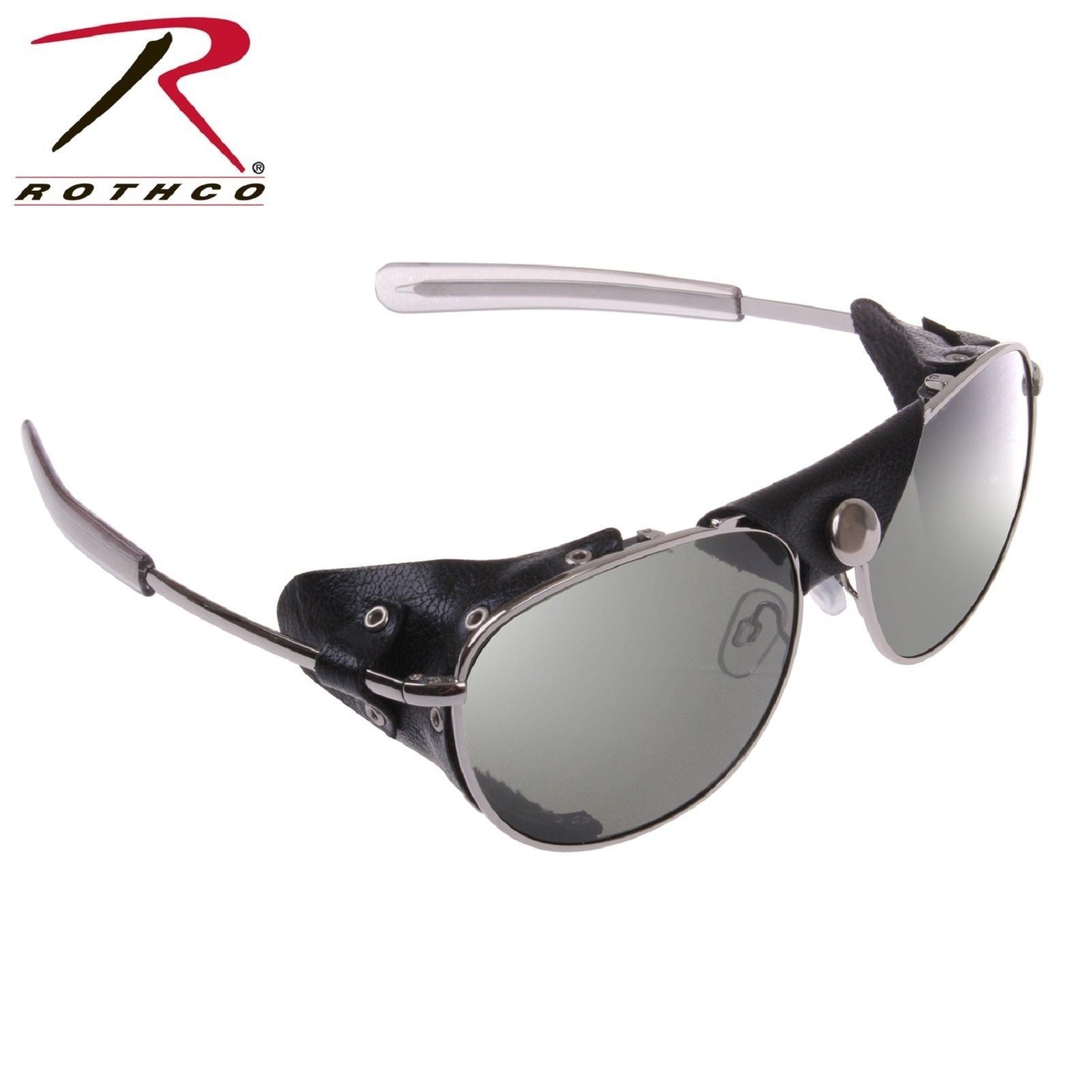 Rothco Tactical Aviator Sunglasses with Wind Guards - Chrome / Smoke - 58 mm