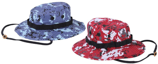 Digital Camouflage Boonie Hat - Rothco Bucket Blue or Red Digital