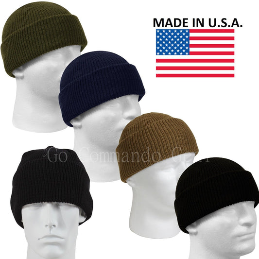 Genuine 100% Wool Watch Cap GSA Compliant Beanie Cap USA MADE