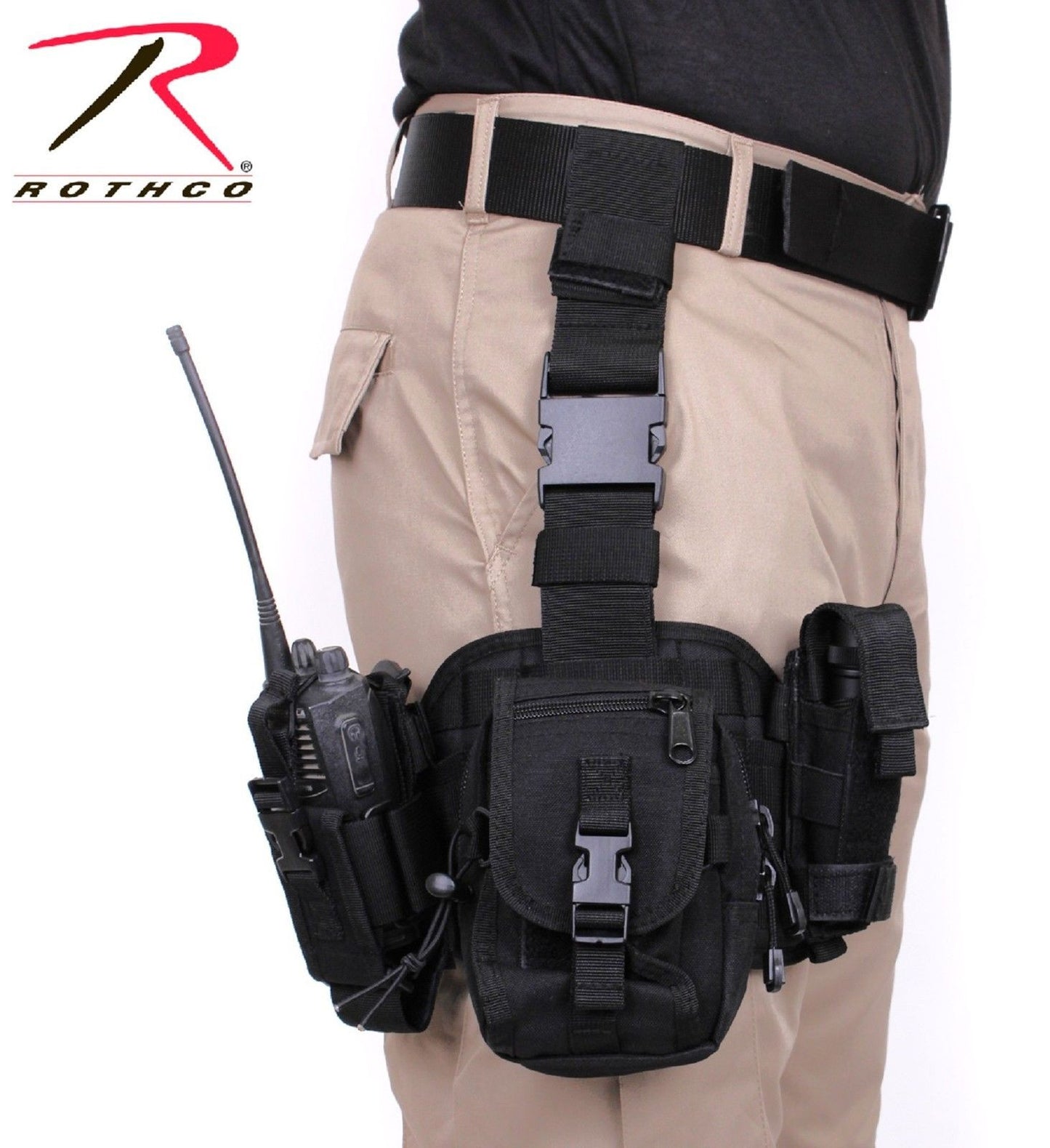Leg Rig Universal Drop leg holster with mag pouches - Black – Unlimited  Airsoft Shop