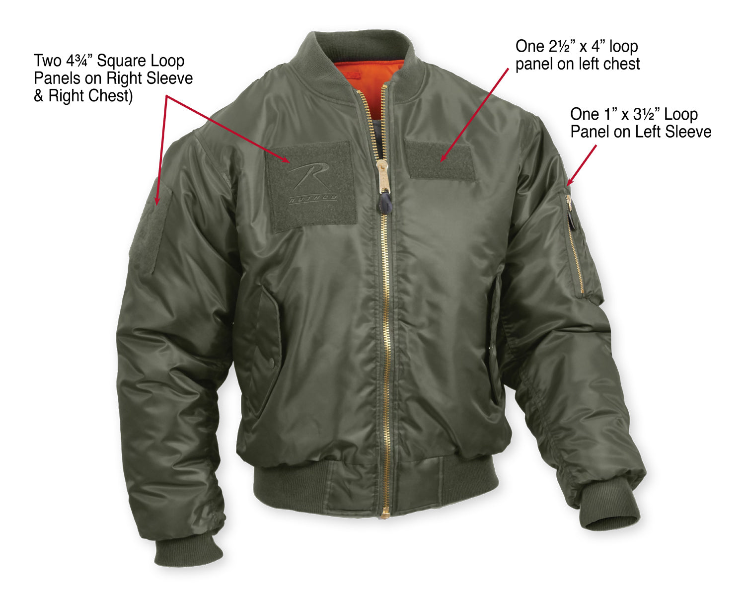 Rothco MA-1 Flight Jacket With Patches