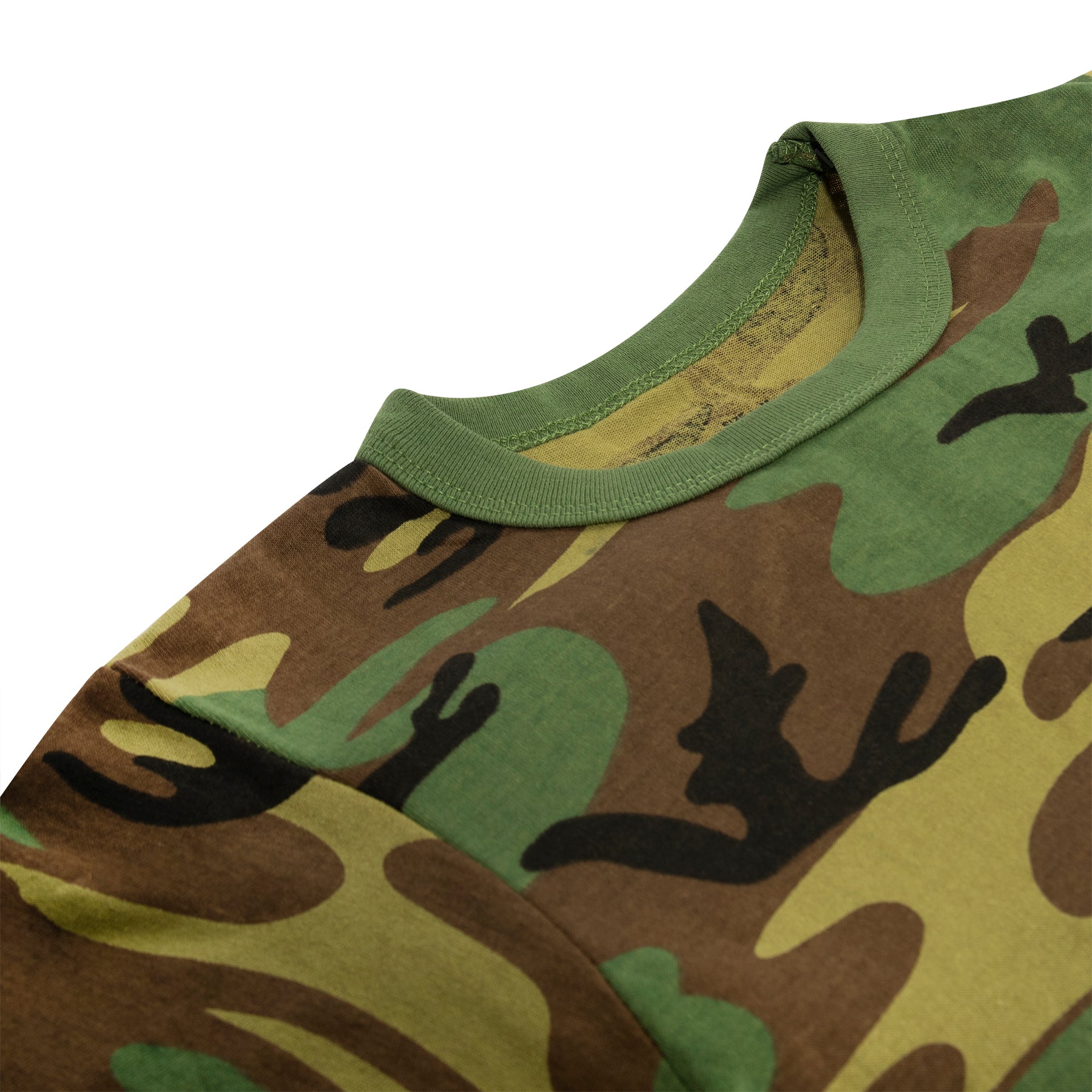 Rothco Kids Woodland Camo Heavyweight T-Shirt - Double Needle Stitched ...