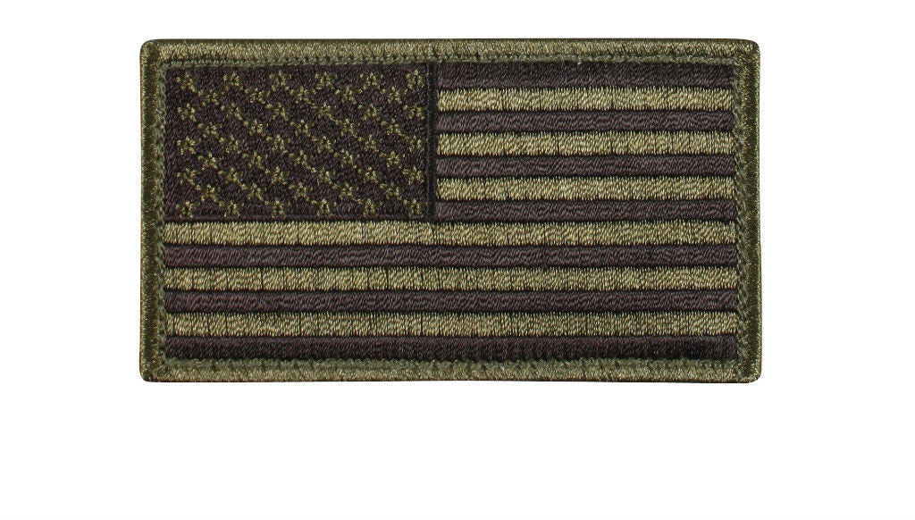 American Flag Patch Velcro ACU Foliage Green Reverse