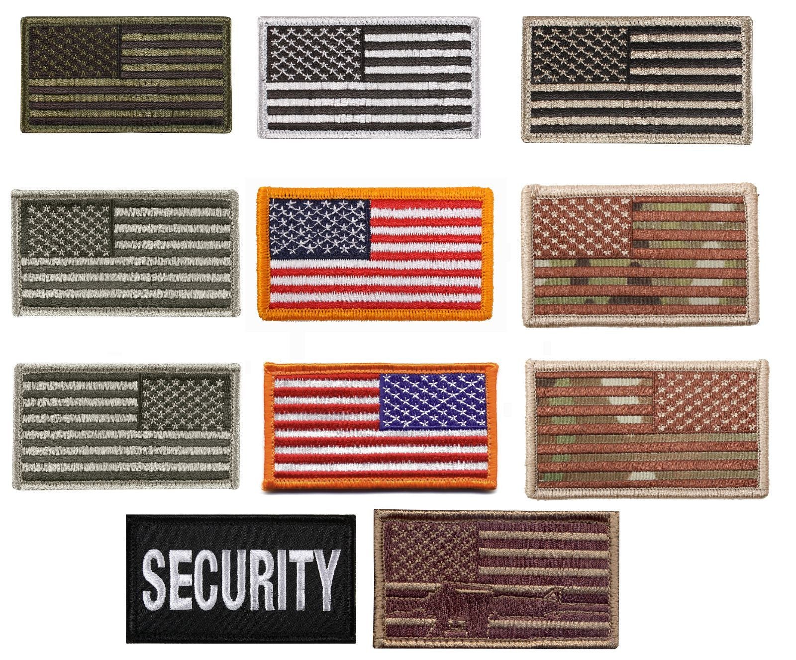 USA American Flag Morale Patch with Velcro Backing